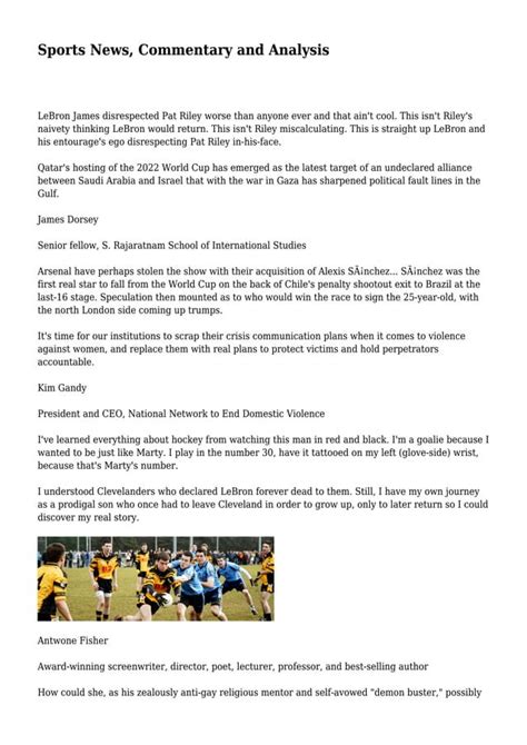 Breaking Sports News, Commentary, and Analysis .